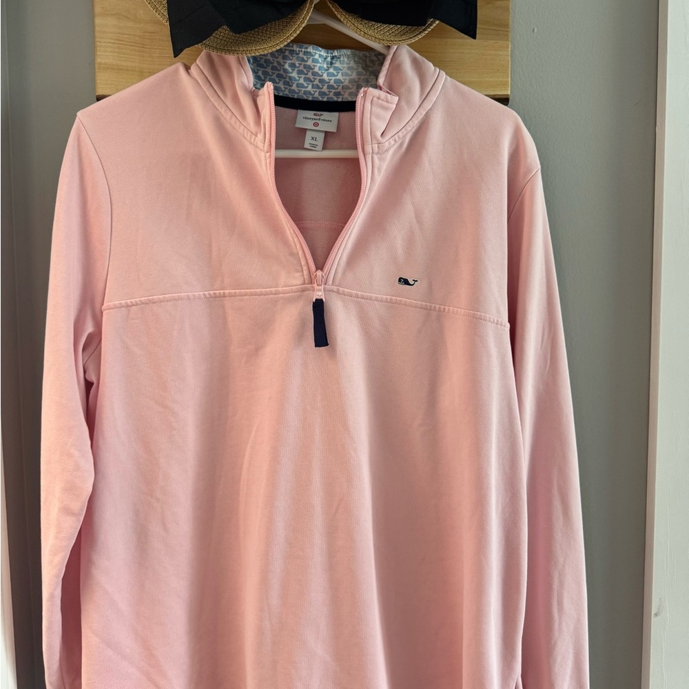 Vineyard Vines Light Pink Pullover with Whale Print
